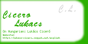 cicero lukacs business card